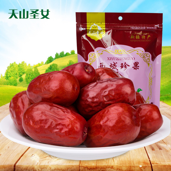 天山圣女 新疆红枣特产正宗二级巨枣和田大红枣袋零食包邮500g*2