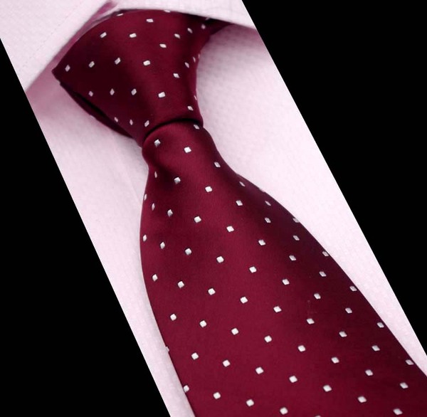 8厘米酒红色点点 男士正装结婚领带 商务宴会 新郎领带 韩版领带