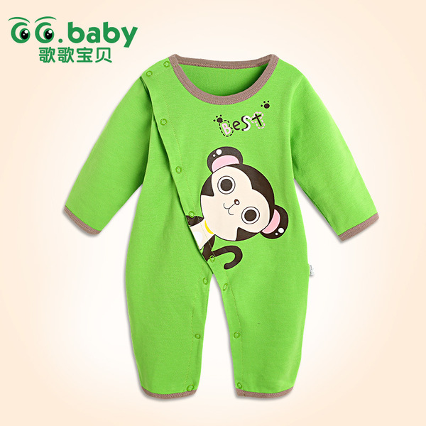 新生儿衣服0-3个月婴儿长袖连体衣纯棉宝宝爬服卡通哈衣0-1-2岁