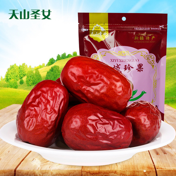 天山圣女 新疆红枣特产正宗特级巨枣和田大红枣袋零食包邮500g*2