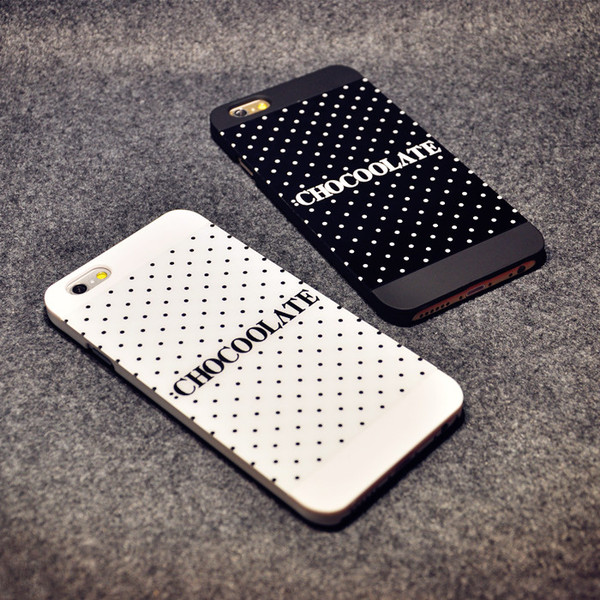 黑白巧克力苹果6手机壳4.7寸iphone6plus保护套情侣5.5寸外壳包邮