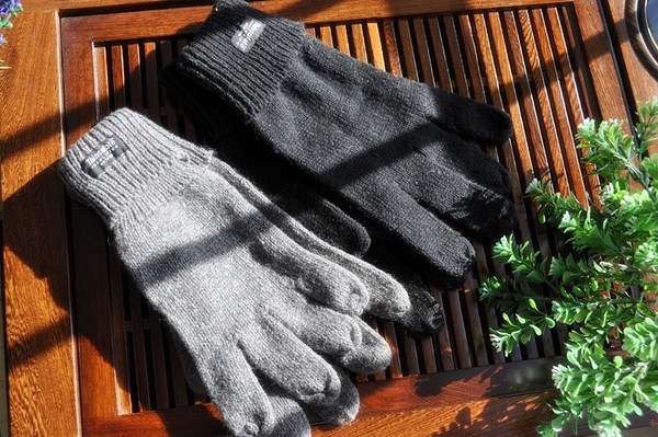 出口欧洲 大号 冬季 含羊毛 男士毛线保暖分指五指手套
