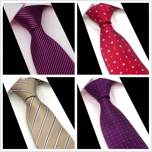 8厘米紫红色条纹 男士正装领带 礼服领带 新郎领带 结婚领带